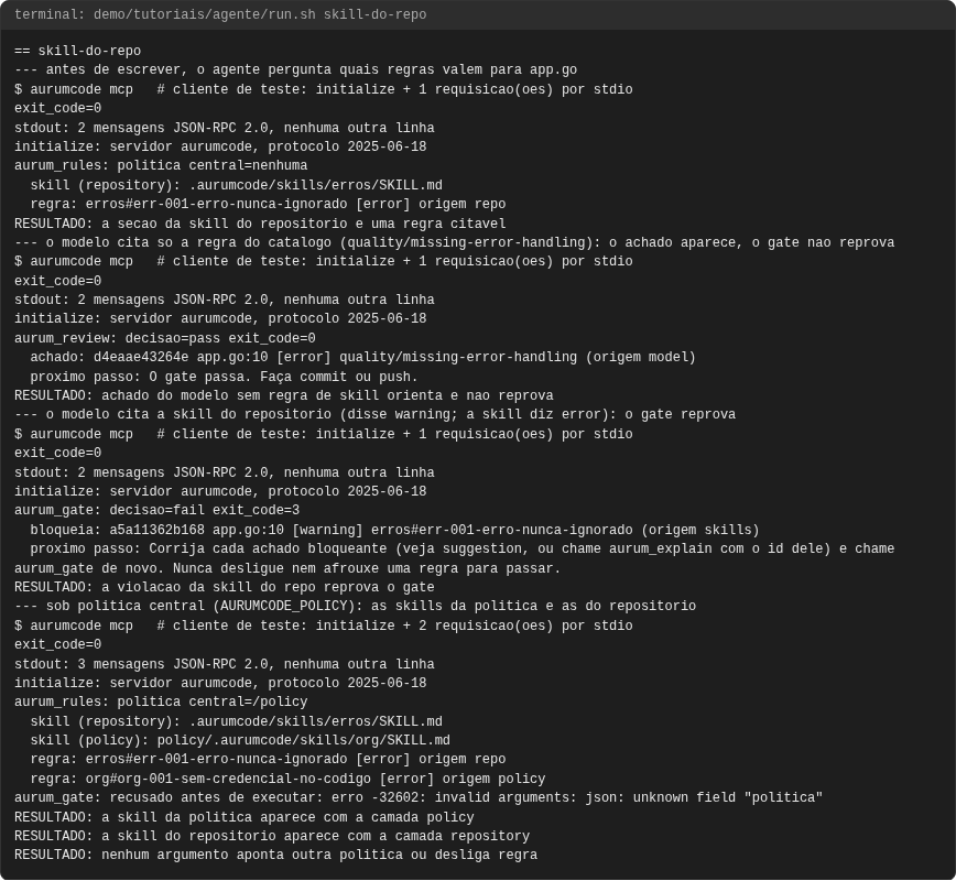 Terminal do caso skill-do-repo