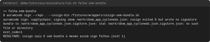 Terminal do caso falha-sem-bundle
