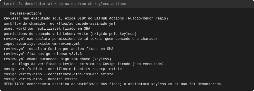 Terminal do caso keyless-actions