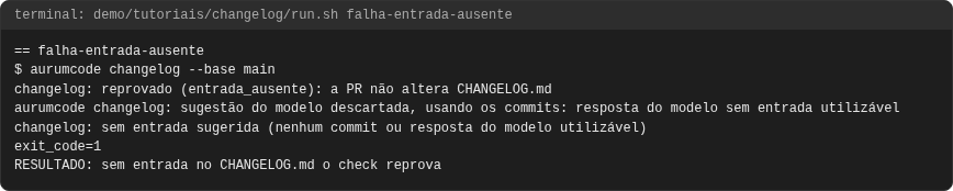 Terminal do caso falha-entrada-ausente