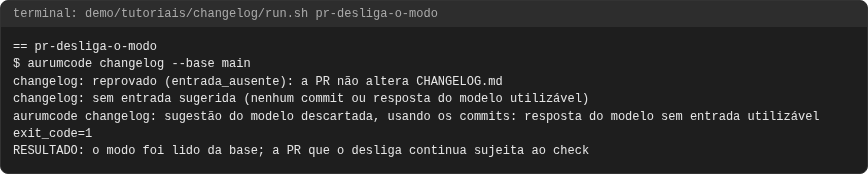 Terminal do caso pr-desliga-o-modo
