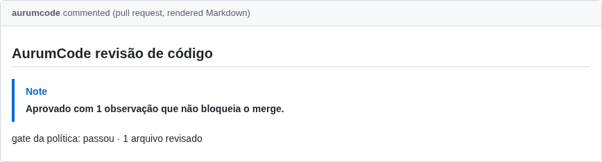Comentário do PR do caso excecao-valida