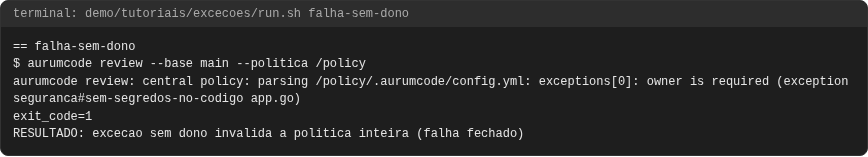 Terminal do caso falha-sem-dono