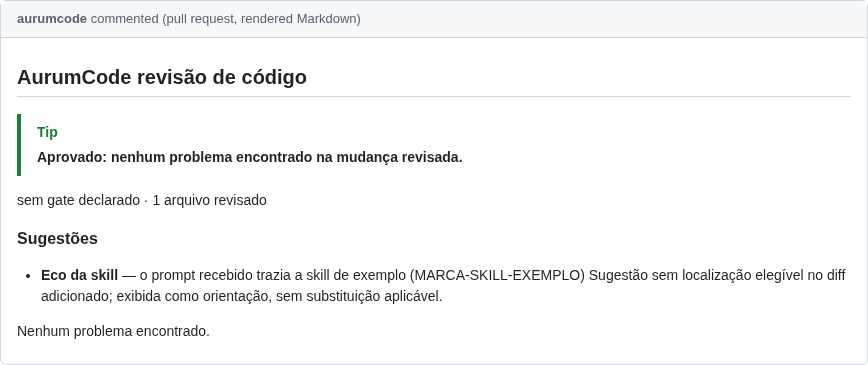 Comentário do PR do caso skill-no-prompt
