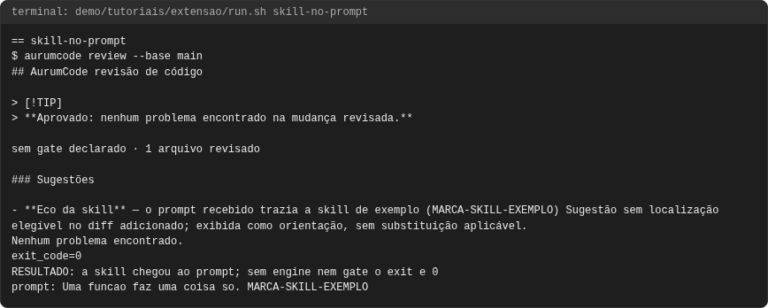 Terminal do caso skill-no-prompt