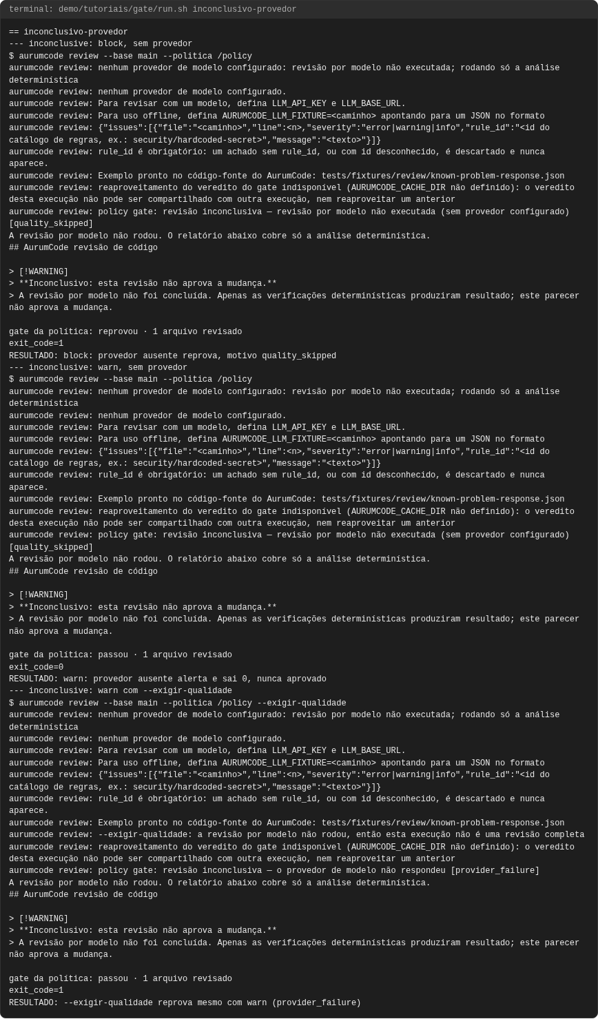 Terminal do caso inconclusivo-provedor