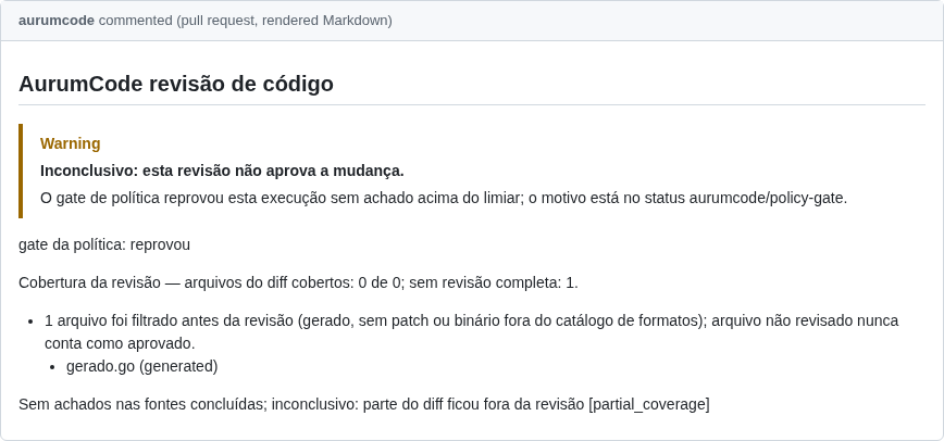 Comentário do PR do caso repo-afrouxa
