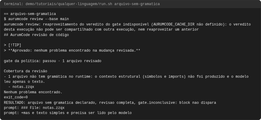 Terminal do caso arquivo-sem-gramatica