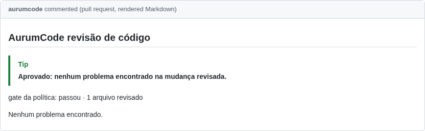 Comentário do PR do caso modelo-mudou