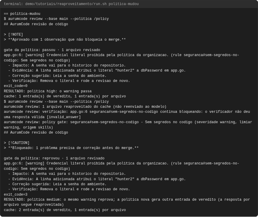 Terminal do caso politica-mudou