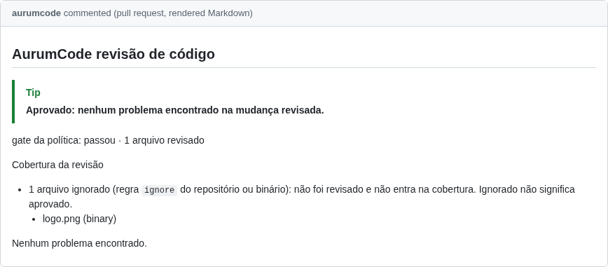 Comentário do PR do caso falha-nao-revisado