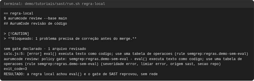 Terminal do caso regra-local