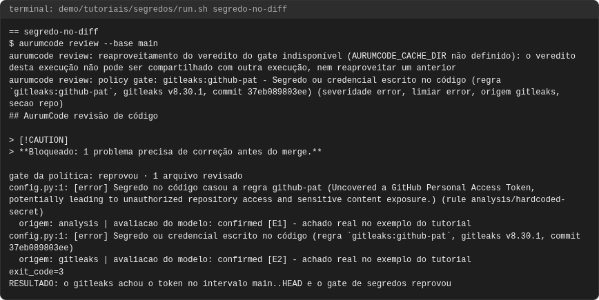 Terminal do caso segredo-no-diff