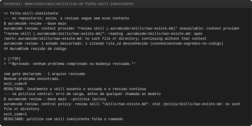 Terminal do caso falha-skill-inexistente