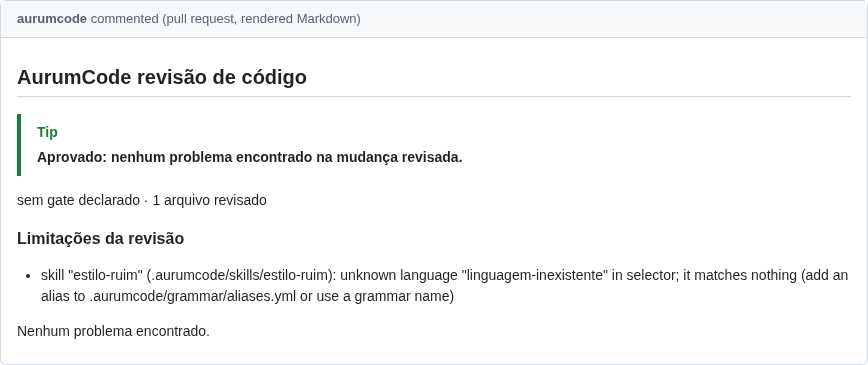 Comentário do PR do caso selecao-por-linguagem